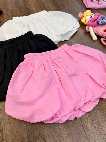 Chân váy bí Size 9-13Y hãng Winwin đính nơ 3 màu đen, trắng, hồng