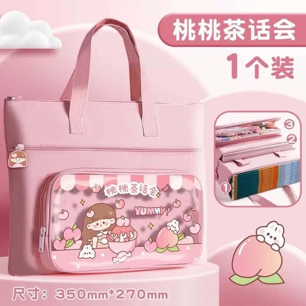 Túi đựng sách vở học thêm nhiều mẫu size 35x26cm