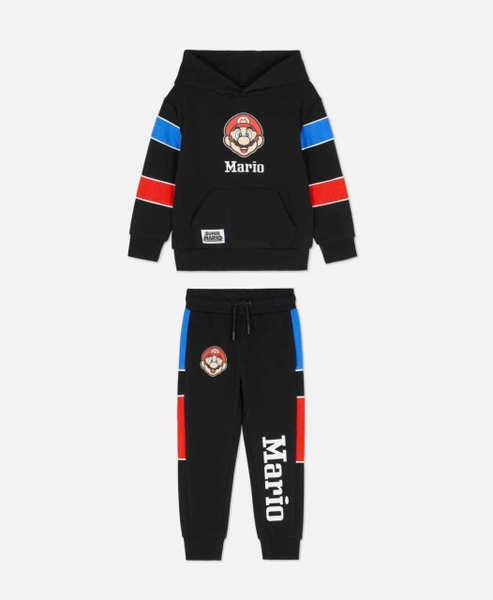 Bộ nỉ dài tay áo hoodie Primark bé trai 3 mẫu Spiderman, Mario, Pokemon