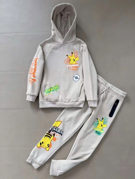 Bộ nỉ dài tay áo hoodie Primark bé trai 3 mẫu Spiderman, Mario, Pokemon