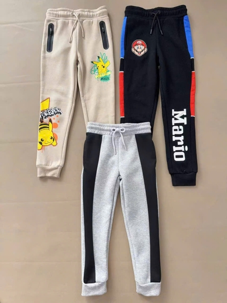 Bộ nỉ dài tay áo hoodie Primark bé trai 3 mẫu Spiderman, Mario, Pokemon