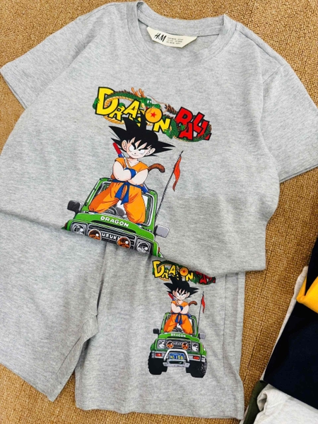Bộ cotton H&M cộc tay bé trai mẫu Capybara, Minecraft, Dragon ball...