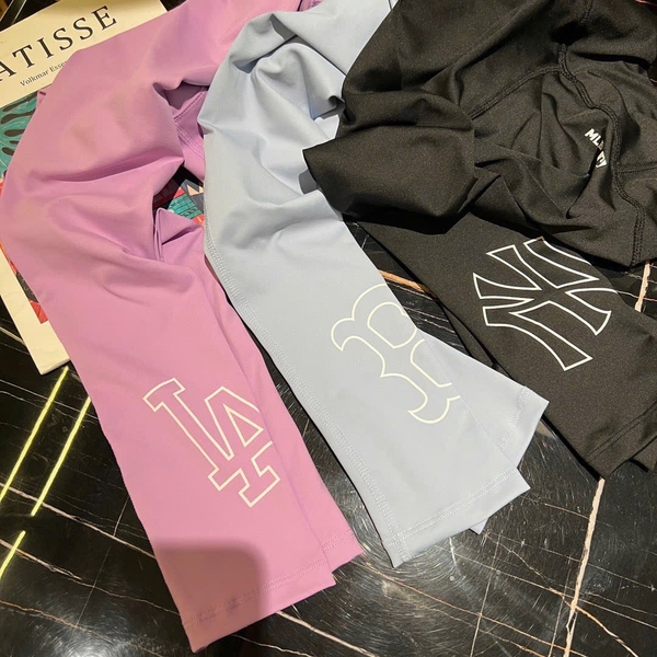 Quần legging MLB dư xịn 3 màu đen, tím, xanh