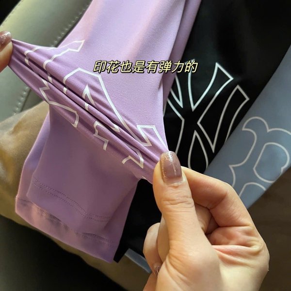 Quần legging MLB dư xịn 3 màu đen, tím, xanh