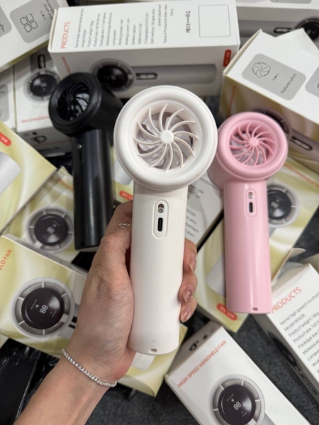 Quạt pin sạc mini cầm tay điều chỉnh tốc độ 3 màu