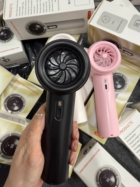 Quạt pin sạc mini cầm tay điều chỉnh tốc độ 3 màu