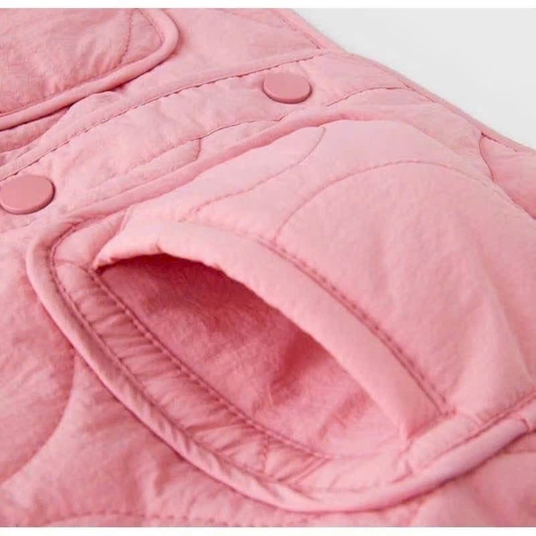 Áo khoác trần bông ZARA baby 2 màu hồng, be