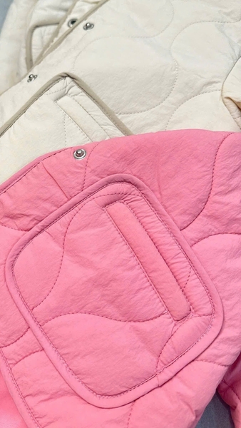 Áo khoác trần bông ZARA baby 2 màu hồng, be