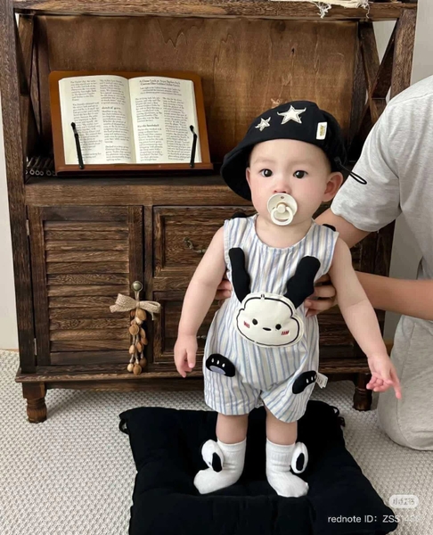 Bodysuit thô đũi 4 mẫu Puppy, Mickey, vịt Donald, dưa hấu