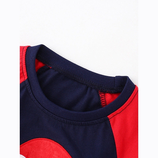 Bộ cotton Malwee ông già Noel navy phối đỏ
