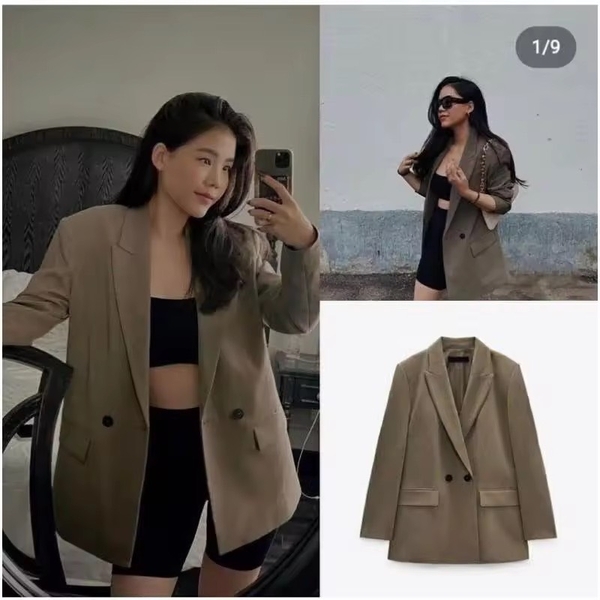 Áo khoác blazer Zara nhiều màu xanh rêu, đỏ, ghi, đen, be