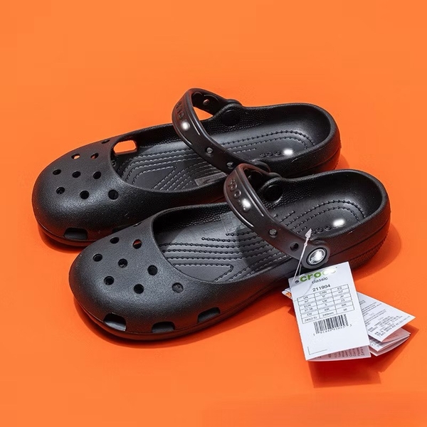 Dép crocs 5 màu nâu trà sữa, be, trắng, đen, da beo cho nữ