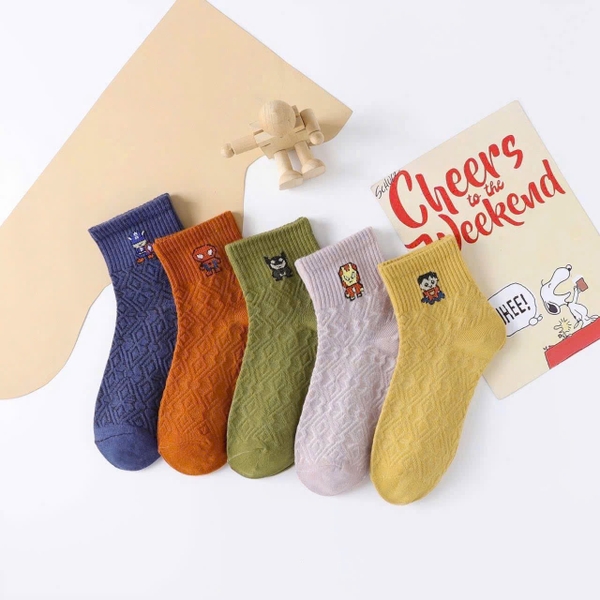 Set 10 đôi tất nhiều màu cho bé trai, bé gái