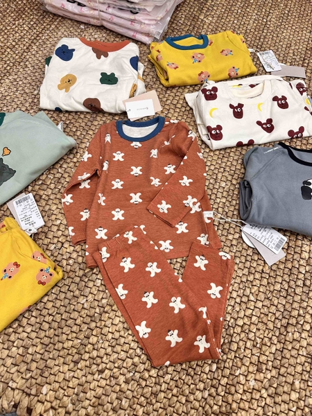 Bộ cotton dài tay Cicikids 6 mẫu cho bé