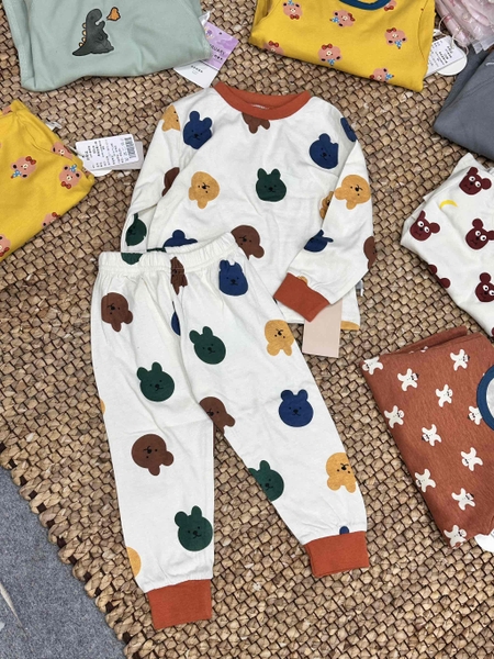 Bộ cotton dài tay Cicikids 6 mẫu cho bé
