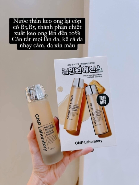 Set 2 lọ nước thần CNP Propolis Treatment Ampule Essence 150ml+100ml