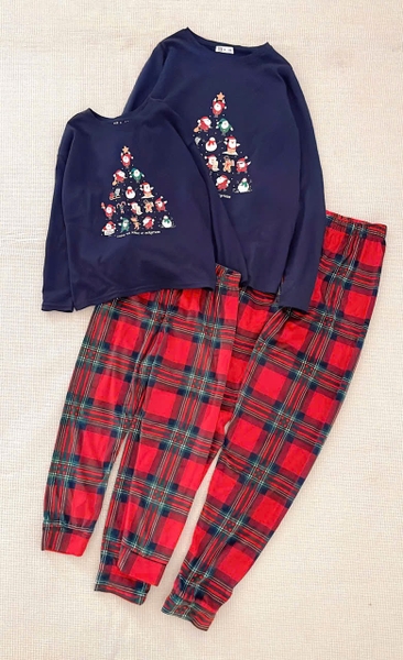 Bộ pyjama TEX họa tiết Noel 2 mẫu đỏ, xanh