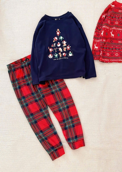 Bộ pyjama TEX họa tiết Noel 2 mẫu đỏ, xanh