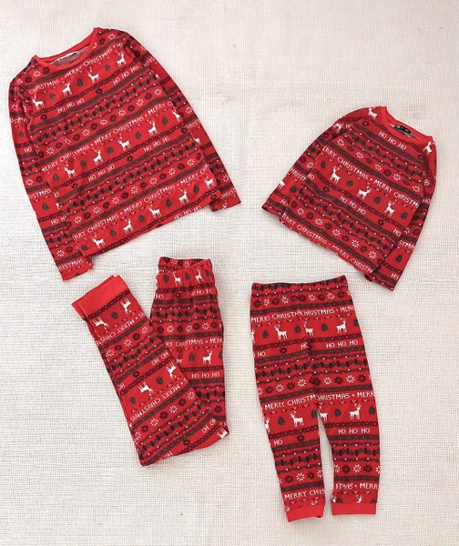 Bộ pyjama TEX họa tiết Noel 2 mẫu đỏ, xanh