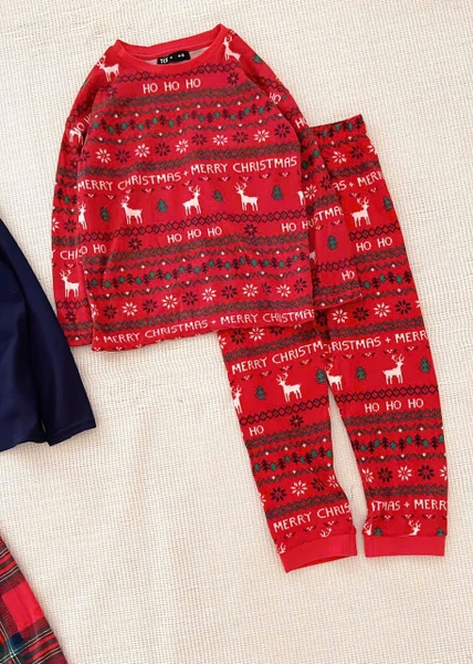 Bộ pyjama TEX họa tiết Noel 2 mẫu đỏ, xanh