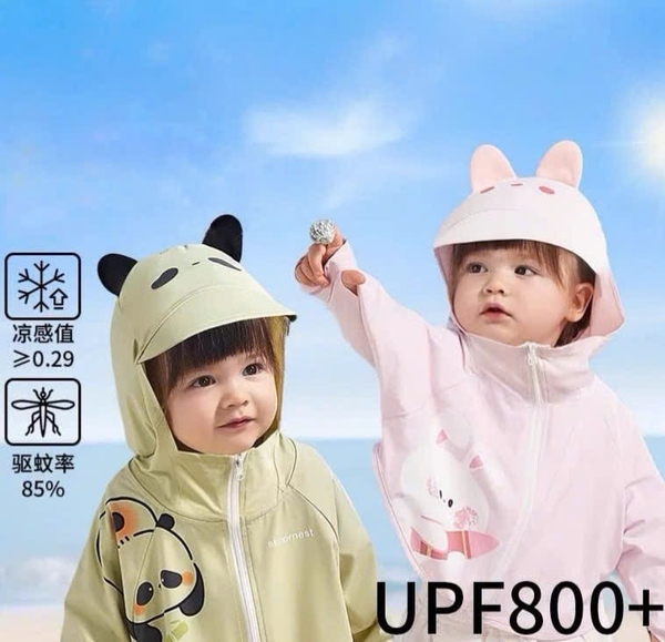 Áo chống nắng Animal CHO BÉ lụa băng hoạ tiết động vật Nomimito 5 màu