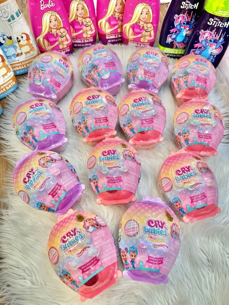 Đồ chơi trứng búp bê Cry Babies magic tears dress me up 2 màu hồng, tím