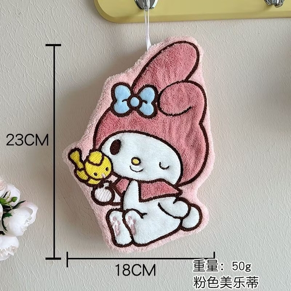 Khăn lau tay Sanrio hình Hello Kitty, Melody, Pochacco, Keroppi