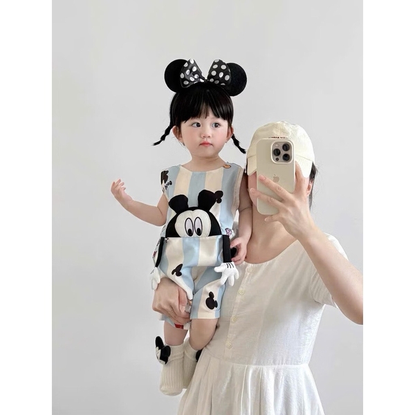 Bodysuit thô đũi 4 mẫu Puppy, Mickey, vịt Donald, dưa hấu