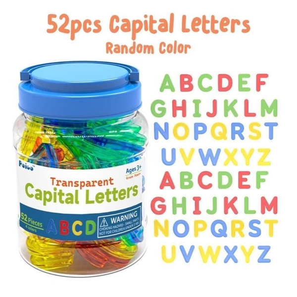 Lọ CHỮ IN HOA 4 colors Capital Letters Transparent 52 chi tiết 3+