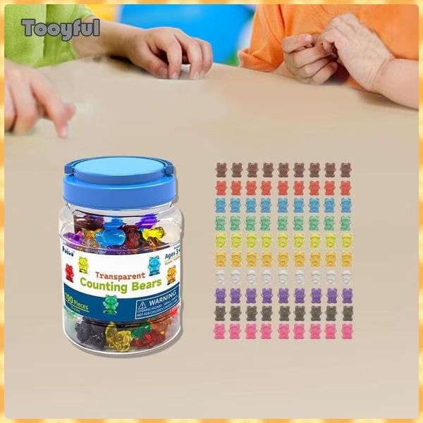 Lọ Gấu 10 colors Counting Bears Transparent 100 chi tiết 3+