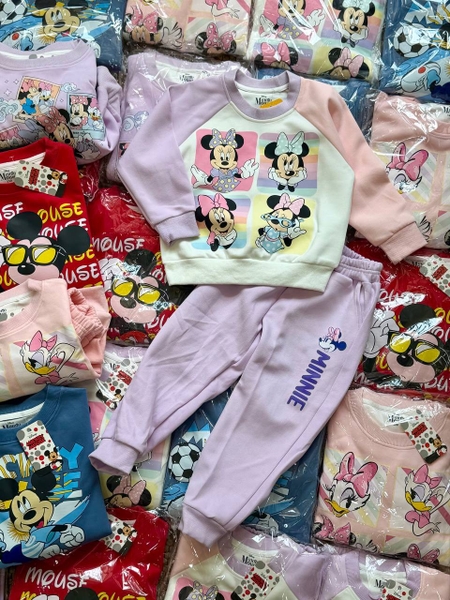 Bộ nỉ dài tay 5 màu Mickey Minnie Daisy