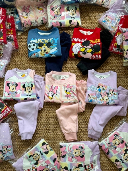 Bộ nỉ dài tay 5 màu Mickey Minnie Daisy