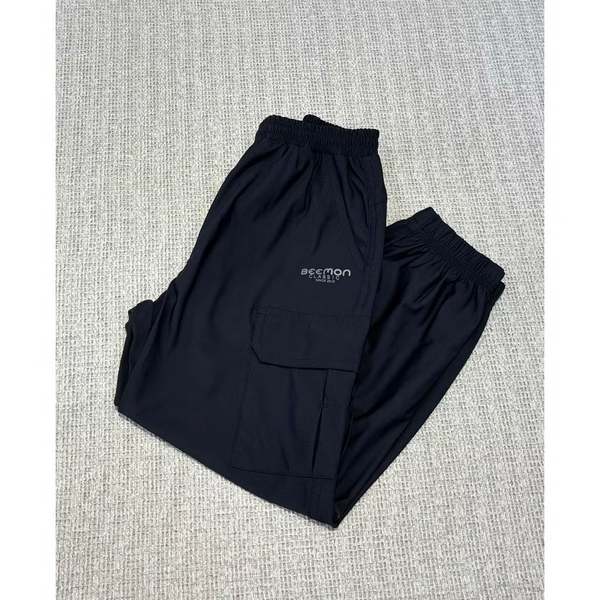 Quần jogger gió Beemon túi hộp 2 màu navy, đen