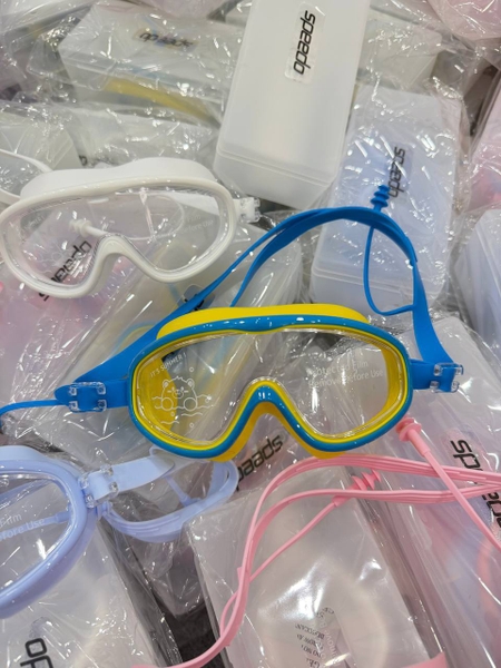 Kính bơi Speedo mắt to 5 màu vàng, xanh, trắng, hồng