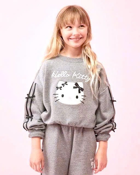 Bộ nỉ da cá Hiunikids dài tay bé gái 6 mẫu Hello Kitty, Sanrio, Gabby, Stitch