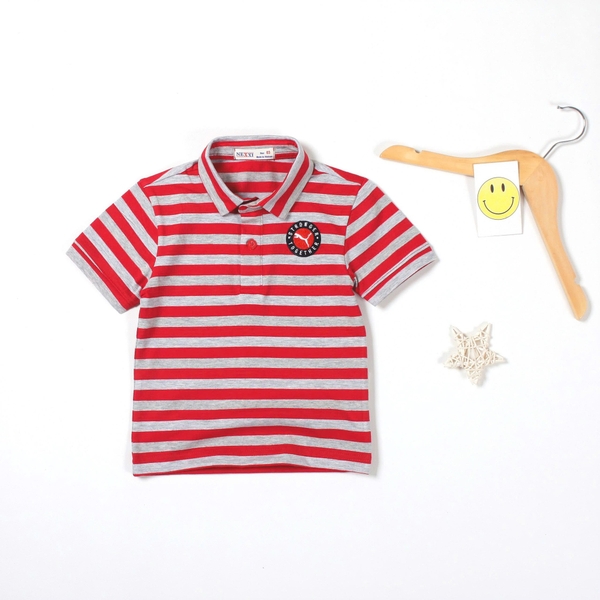Áo polo cộc Nexxi 9Y-15Y sọc ngang 4 mẫu bé trai