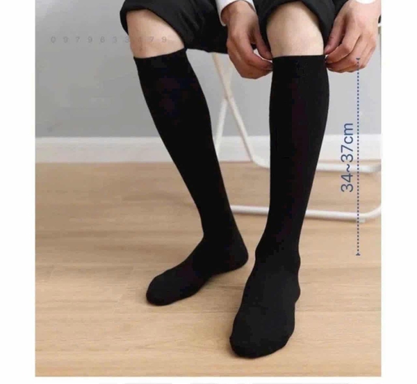 Tất dài Uniqlo 5 màu Đen, Ghi đá, Xám, Be, Nâu