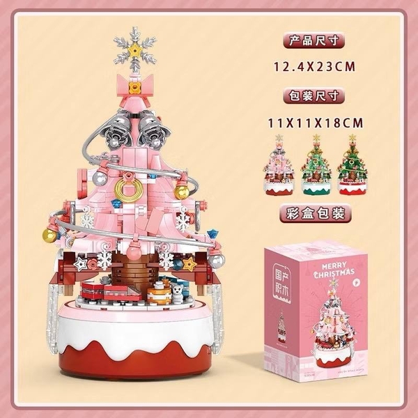Lego cây thông Merry Christmas phát nhạc có đèn