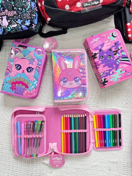 Túi midi zip kit Smiggle 40 chi tiết nhiều mẫu