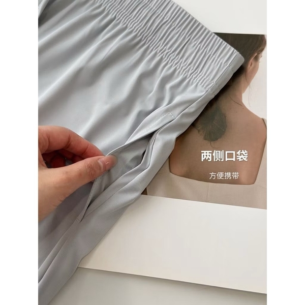 Quần băng lụa chống nắng 4 màu đen, hồng, xanh dương, xanh lá