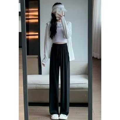 Quần băng lụa chống nắng 4 màu đen, hồng, xanh dương, xanh lá