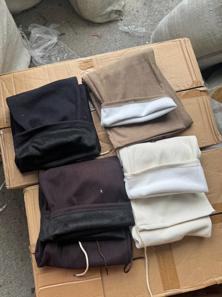 Quần nhung tăm suông lót nỉ freesize 4 màu cho nữ