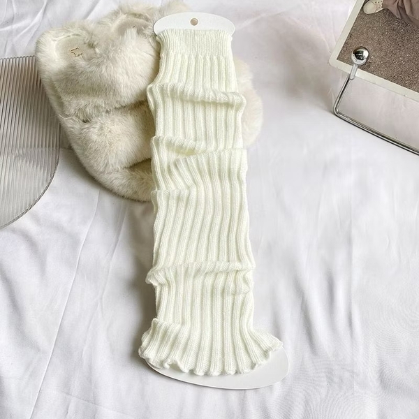 Tất nhún dệt kim cho bé 4 màu nâu, kem, ghi, đen