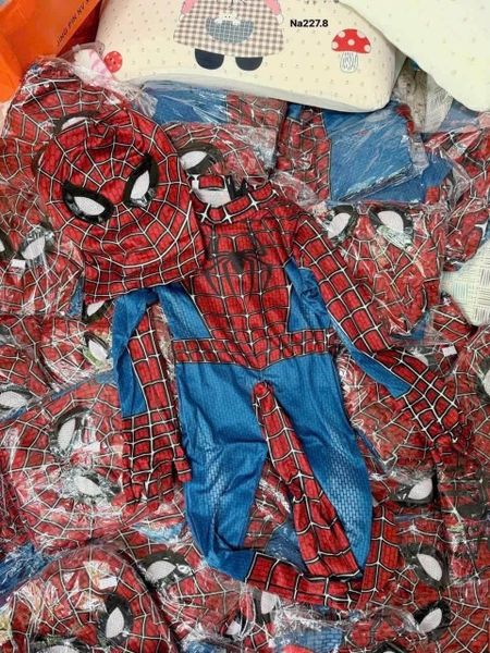 Bộ hóa trang Spiderman dài tay body kèm mũ