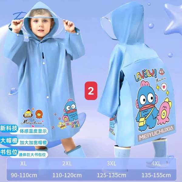 Áo mưa hoạt hình 8 mẫu cho bé trai, bé gái