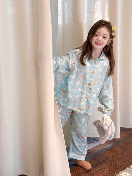 Bộ pyjama dài tay 5 mẫu bé gái AMBB