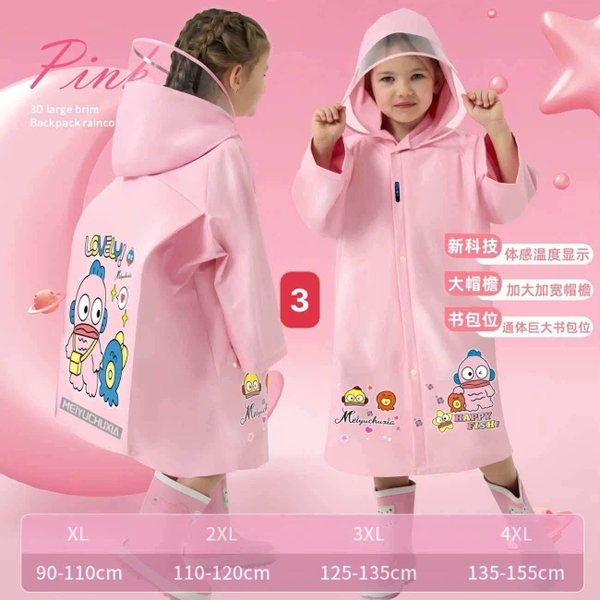 Áo mưa hoạt hình 8 mẫu cho bé trai, bé gái