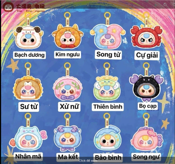 Móc khoá Baby Three ver cung Hoàng Đạo