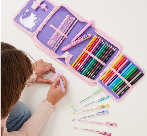 Túi dụng cụ học tập midi zip kit Smiggle 40 chi tiết nhiều mẫu