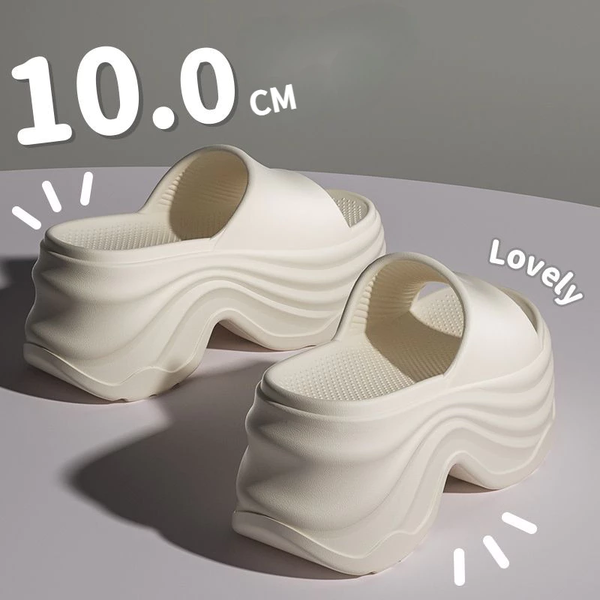 Dép xốp đế cao 10cm hãng Chao 4 màu trắng, đỏ, be, đen